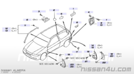 Afdekkap achterwiel links Nissan Almera N15 78819-0N000