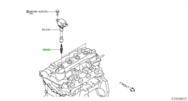Spark plug HR16DE Nissan 22401-1KT1B (NGK DILZKAR6A11) F15/ J10 Original.