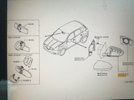 Buitenspiegel links Nissan Qashqai J10/JJ10 96302-BR78A