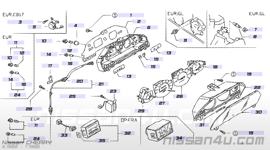 Brandstofmeter Nissan Cherry N12 24860-01M00 Origineel.