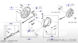 Achteras rechts Nissan Terrano2 38164-8F301 + 44020-0F001 + 36530-0F001