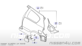 Benzinetankklepje Nissan Almera N16 78830-4M730