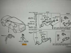 Sleutel Nissan H0561-JG40A M20M/ T31/ Z33 Origineel.