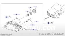 Lamp rihght-hand Nissan Maxima A32 26010-44U25 Original.
