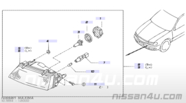 Koplamp Nissan Maxima A32 links 26010-44U25