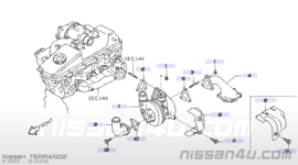 Turbocharger inlet gasket ZD30 Nissan 14415-2W20A R20/ Y61