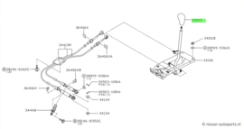 Versnellingspookknop Nissan 32865-9F261 N16/ P11/ T30/ V10/ WP11 Origineel.