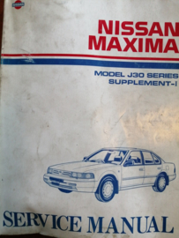 Service manual '' Model J30 series Supplement-I '' Nissan Maxima J30 SM2E-J30SG0