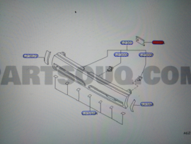 Montagesteun grille Nissan Bluebird T72 74381-NP501 Gebruikt.