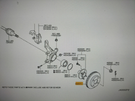 Remschijvenset vooras Nissan D0206-1HA0A-VA E12/ K13 Origineel