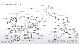 Middendemper Nissan Maxima QX V A33 20300-4Y300 Origineel.