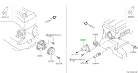 outlet-water CG10DE/ CG12DE/ CGA3DE/ CR12DE/ CR14DE Nissan 11060-BX000 E11/ K12 New.