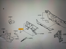 Clip hitteschild schutbord Nissan Qashqai J12 01553-00Q1J Origineel.