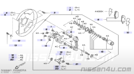 Remklauw rechtsachter Nissan 44001-2F500 N16/P11/WP11