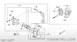 Remklauw linksvoor Nissan Almera N15 41011-0M600