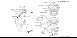 Compensatoreenheid stationair toerental Nissan 16331-H1010 720/ 910/ A10/ F23/ GC22/ K10/ N10 Origineel.