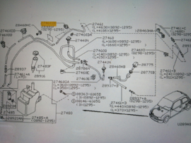 Ruitensproeierslangklem Nissan Micra K11 28945-50B00 Gebruikt.