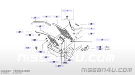 Montageclip hitteschild motorkap Nissan 65846-30F00 Origineel.
