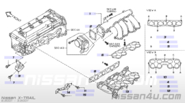Gasket-adapter QR25DE Nissan X-Trail T30 14032-AE000 Original