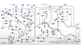 Banjobout stuurbekrachtigingsslang Nissan 01619-00011