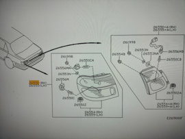 Lamp rear combination, right-hand Nissan Almera N16 - sedan 26550-5M528 (4880A) Used parts.