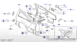 Lid-gas filler Nissan 300ZX Z31 78830-04P02 white Used part