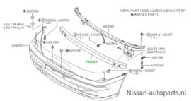 Member-front cross Nissan Almera N15 75212-2N300 Original.