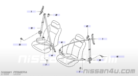 Veiligheidsgordelspanner bijrijder Nissan Primera P11 86884-2F000