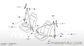 Afdekdop montagebout veiligheidsgordel Nissan 86628-90J00 K11/ P10/ P11/ WP11