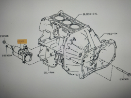 Startmotor HR09DET Nissan Micra K14 23300-00Q4B (23300-4979R) Gebruikt.