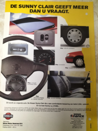 Reclamefolder Nissan Sunny N14 ''De Sunny Clair'' 20250318