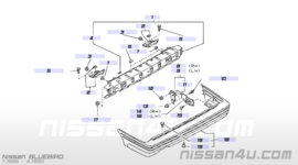 Montagesteun achterbumper rechts Nissan Bluebird T12/T72 85226-D4400 Schade