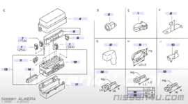 Deksel zekeringkast Nissan Almera N15 CD20 24382-2N320