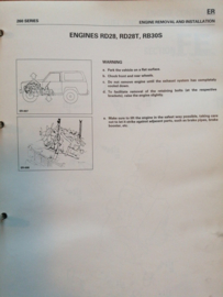 Service manual '' Model 260 series '' Nissan Patrol 4X4