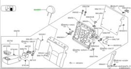 Hoofdsteun achterbank Nissan Primera P12 86430-BA002 Gebruikt.