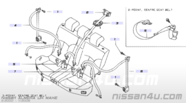 Veiligheidsgordelspanner achterbank rechts Nissan Almera N16 88844-BM401