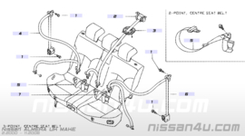 Belt rear seat tongue, right-hand Nissan Almera N16 88844-BM401