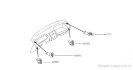 Kachelventilatie zijraam links Nissan Terrano2 R20 68741-0X800 Gebruikt.