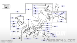 Cover side-slide Nissan Micra K11 87558-5F000