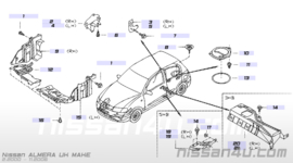 Zijafscherming motorblok links Nissan Almera N16 75894-WD000