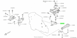 Motorsteunhouder links Nissan 11253-BN700 CK12/ E11/ K12/  N16 Origineel.