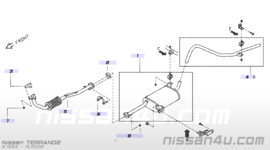 Achterdemper Nissan Terrano2 R20 20050-7F0A3 Gebruikt