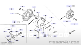 Wielremcilinder achteras Nissan 44100-G5110 B12/M11/N13/Y10