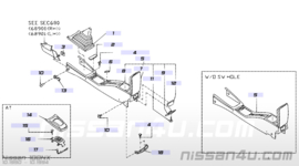 Asbak middenconsole Nissan 100NX B13 96510-50Y01 Gebruikt