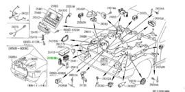 Verbindingskabel/smeltzekering groen/zwart Z20/ Z24/ Z24I Nissan 24022-01G00 D21/ WD21 Origineel.