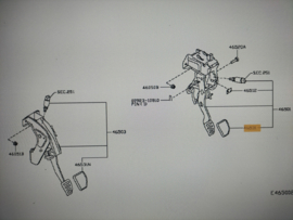 Pad-pedal Nissan Qashqai J10/ JJ10 46531-JD000 New.
