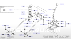 Afdekplaat schakelpookgat Nissan Primera P11/ WP11 74965-2F000