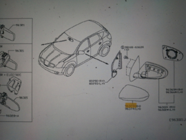 Spiegelkap rechts Nissan Qashqai J10/ JJ10 96373-JD00A