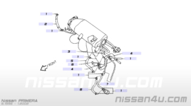 Retourslang secondary-air-system SR20DE Nissan Primera P11/ WP11 14099-9F510 Gebruikt.