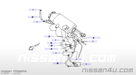 Slang secondary-air-system SR20DE Nissan Primera P11/ WP11 14099-9F505 Gebruikt.